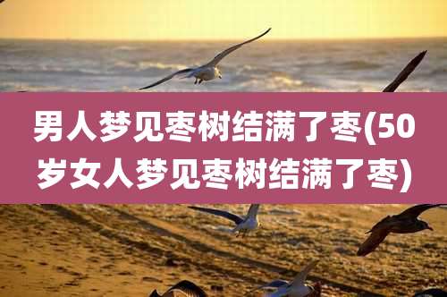 男人梦见枣树结满了枣(50岁女人梦见枣树结满了枣)