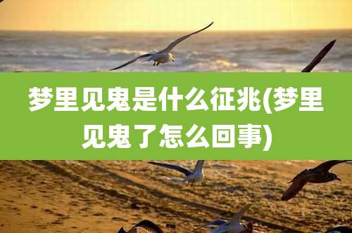 梦里见鬼是什么征兆(梦里见鬼了怎么回事)