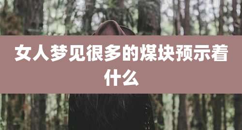 女人梦见很多的煤块预示着什么
