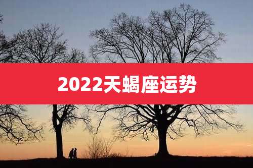 2022天蝎座运势