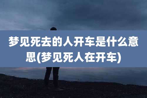 梦见死去的人开车是什么意思(梦见死人在开车)