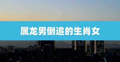 属龙男倒追的生肖女