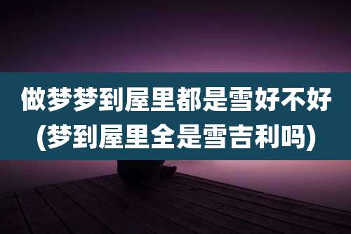 做梦梦到屋里都是雪好不好(梦到屋里全是雪吉利吗)
