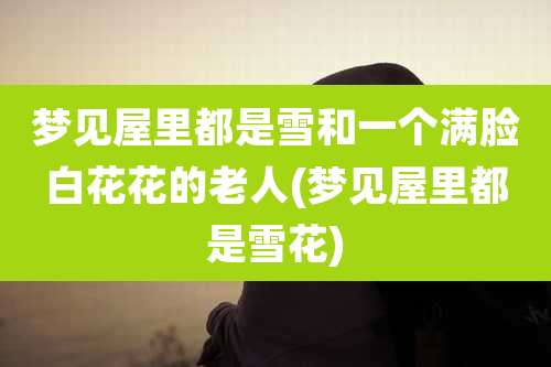 梦见屋里都是雪和一个满脸白花花的老人(梦见屋里都是雪花)