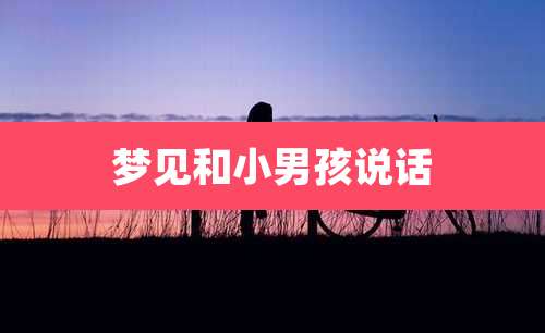梦见和小男孩说话