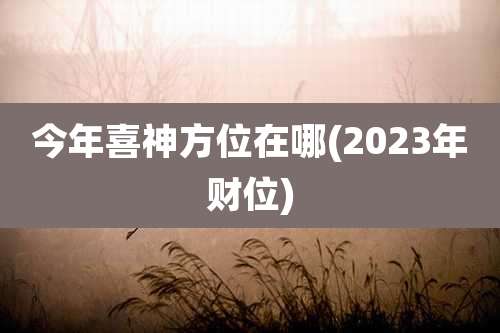 今年喜神方位在哪(2023年财位)