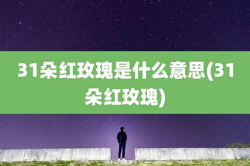 31朵红玫瑰是什么意思(31朵红玫瑰)