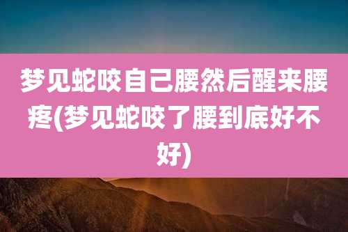 梦见蛇咬自己腰然后醒来腰疼(梦见蛇咬了腰到底好不好)