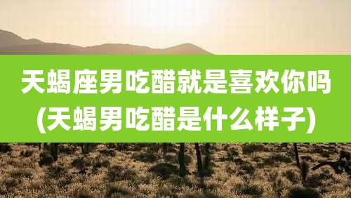天蝎座男吃醋就是喜欢你吗(天蝎男吃醋是什么样子)