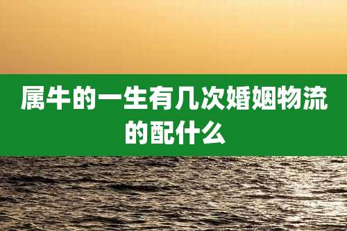 属牛的一生有几次婚姻物流的配什么