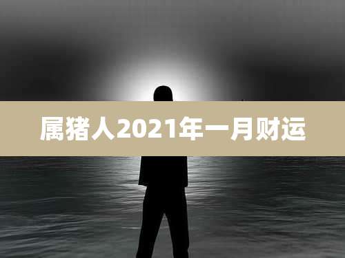 属猪人2021年一月财运
