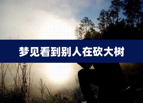 梦见看到别人在砍大树