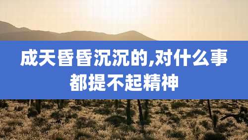 成天昏昏沉沉的,对什么事都提不起精神