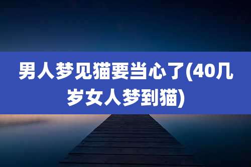 男人梦见猫要当心了(40几岁女人梦到猫)