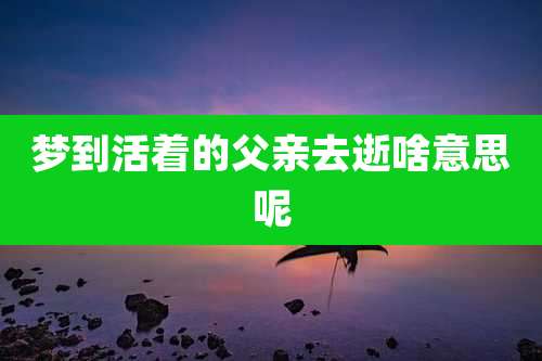 梦到活着的父亲去逝啥意思呢