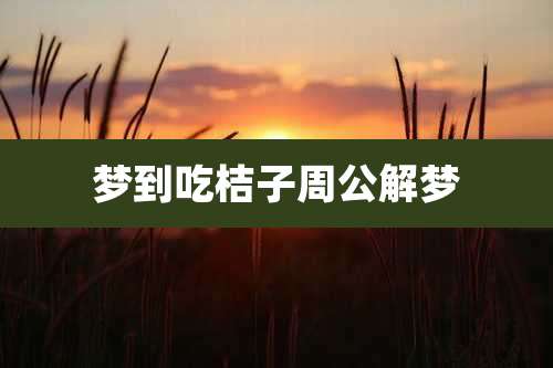 梦到吃桔子周公解梦