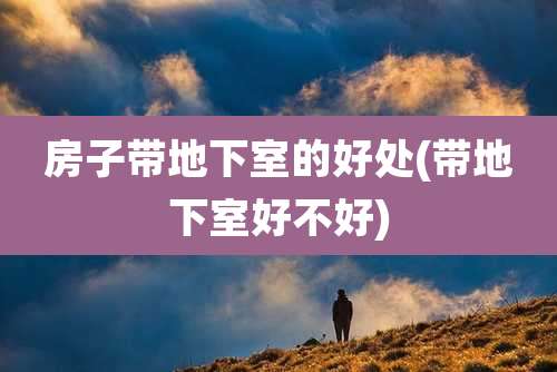 房子带地下室的好处(带地下室好不好)