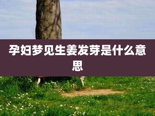 孕妇梦见生姜发芽是什么意思