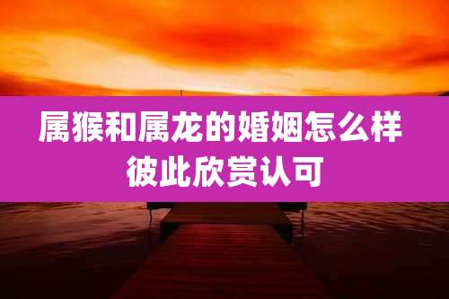 属猴和属龙的婚姻怎么样 彼此欣赏认可
