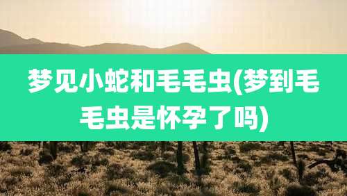 梦见小蛇和毛毛虫(梦到毛毛虫是怀孕了吗)