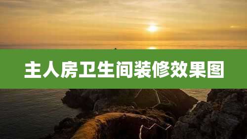 主人房卫生间装修效果图