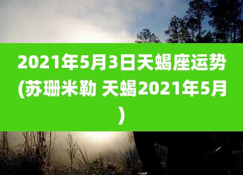 2021年5月3日天蝎座运势(苏珊米勒 天蝎2021年5月)