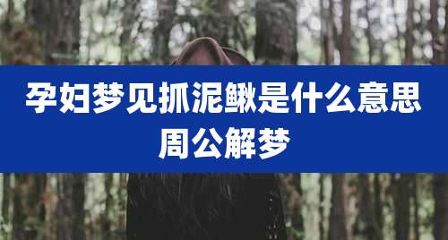 孕妇梦见抓泥鳅是什么意思周公解梦