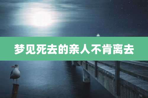 梦见死去的亲人不肯离去
