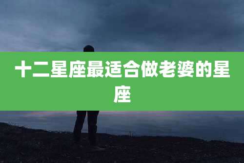 十二星座最适合做老婆的星座