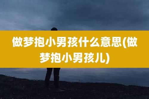 做梦抱小男孩什么意思(做梦抱小男孩儿)
