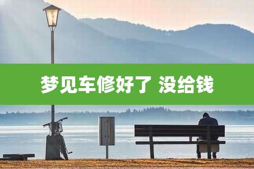 梦见车修好了 没给钱