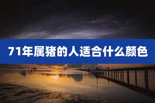 71年属猪的人适合什么颜色