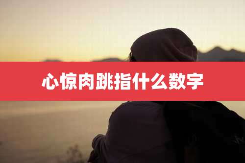 心惊肉跳指什么数字