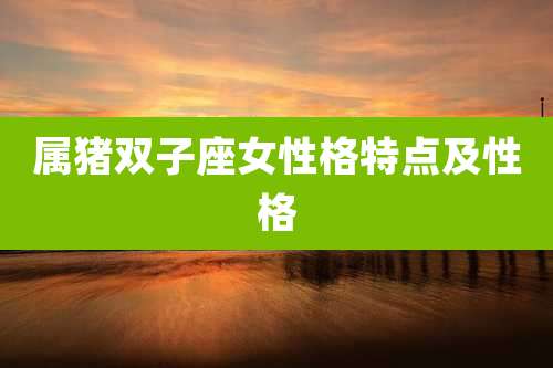 属猪双子座女性格特点及性格