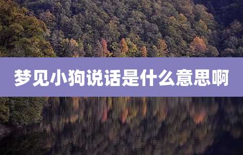 梦见小狗说话是什么意思啊