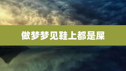 做梦梦见鞋上都是屎