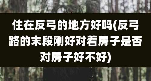 住在反弓的地方好吗(反弓路的末段刚好对着房子是否对房子好不好)