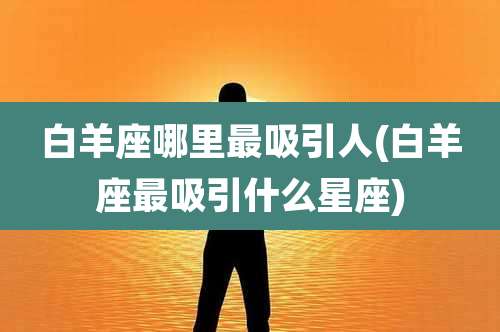 白羊座哪里最吸引人(白羊座最吸引什么星座)