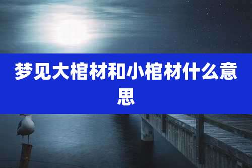 梦见大棺材和小棺材什么意思
