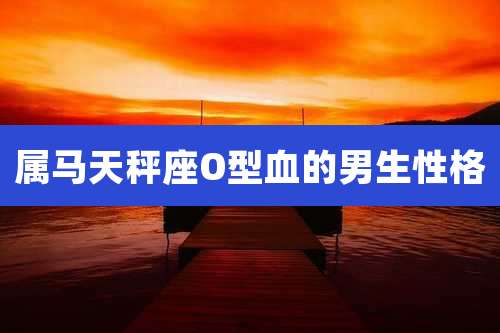 属马天秤座O型血的男生性格