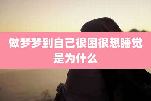 做梦梦到自己很困很想睡觉是为什么