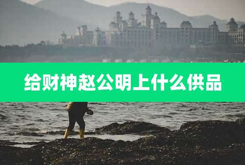 给财神赵公明上什么供品