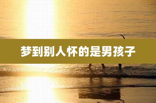 梦到别人怀的是男孩子