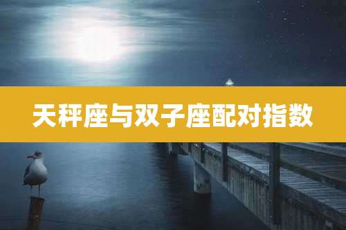 天秤座与双子座配对指数