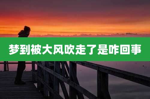 梦到被大风吹走了是咋回事