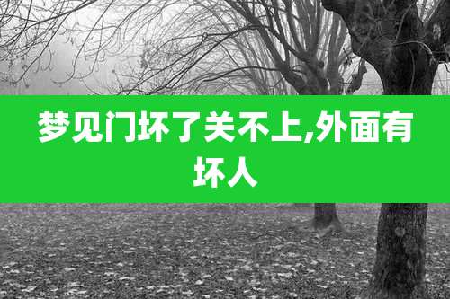 梦见门坏了关不上,外面有坏人