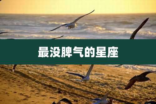最没脾气的星座