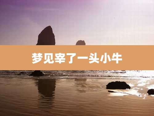 梦见宰了一头小牛