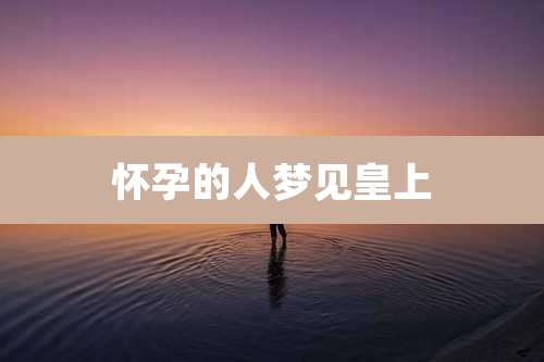 怀孕的人梦见皇上