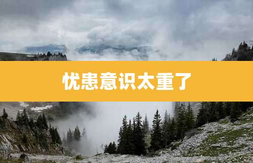 忧患意识太重了